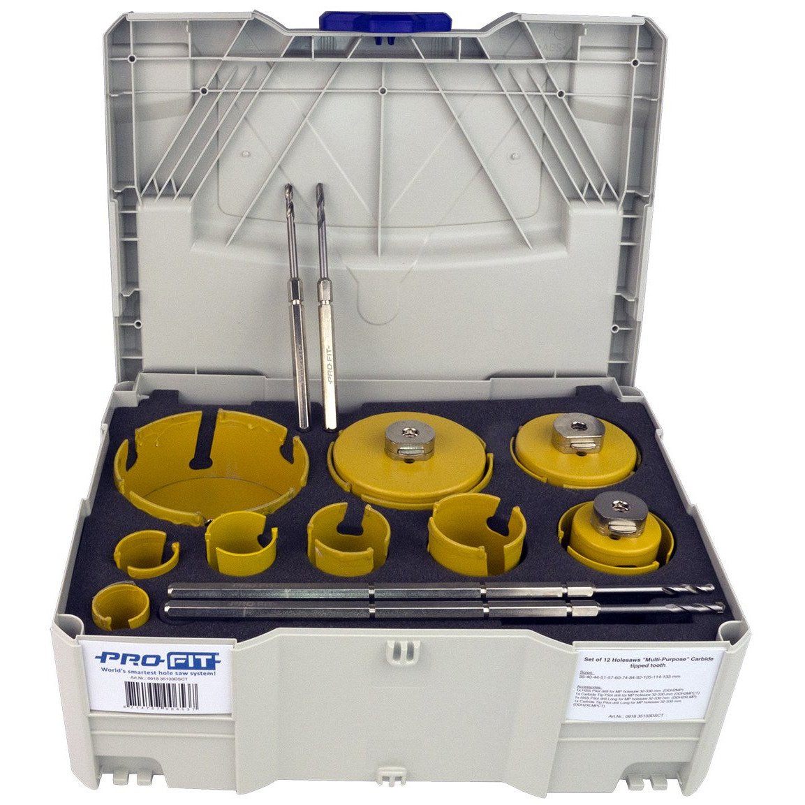 Hålsågset HM XL Bygg 35-133 mm, 15 delar